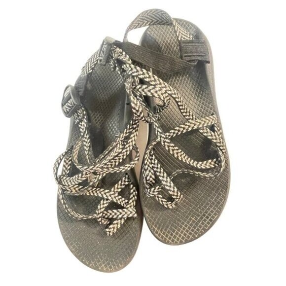 CHACO ZX2 Classic Women's Sandal Boost Black Grey White Double Toe Strap  9 - Picture 1 of 6